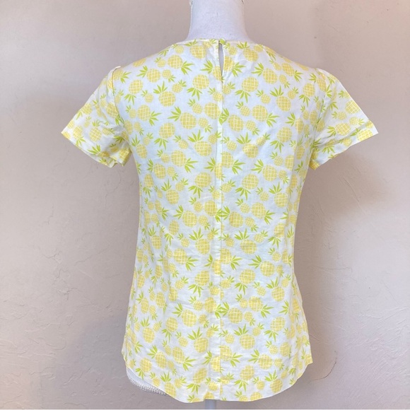 J Crew Factory Pineapple Linen Shirt XXS - Picture 4 of 8